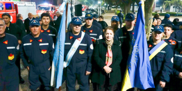 Presidente Perón | Los Bomberos conmemoraron su día, en un acto en la plaza Belisario Roldán