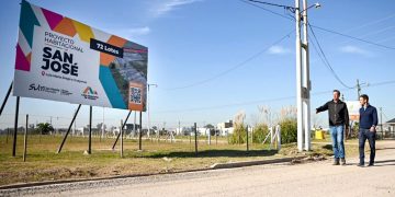 Suelo urbano | Mantegazza visitó los avances en el complejo de lotes del barrio San José