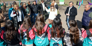 Presidente Perón | Inauguraron juegos, mobiliario urbano y gimnasio en plaza de América Unida