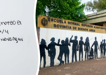 Alejandro Korn | Alerta y medidas preventivas en la Unidad Académica Almafuerte por una inscripción en el edificio