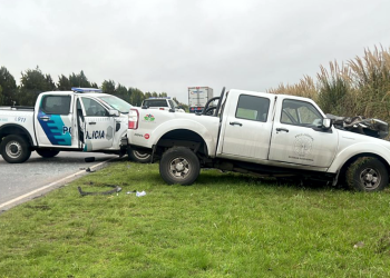 Policiales | Fuerte choque en la Ruta 58: Colisionan un móvil judicial y una patrulla de la FBA