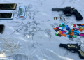 Policiales |  Mega operativo policial en San Vicente: cinco aprehendidos, drogas, armas y secuestro de elementos robados.