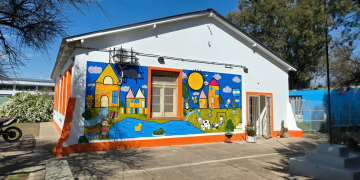Presidente Perón |  Avanzan las obras de puesta en valor y pintura en el Jardín de Infantes 906 de Paraje Las Latas