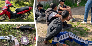 Policiales | Caen cinco delincuentes armados en San Vicente: secuestran armas, una moto robada y esclarecen una seguidilla de robos